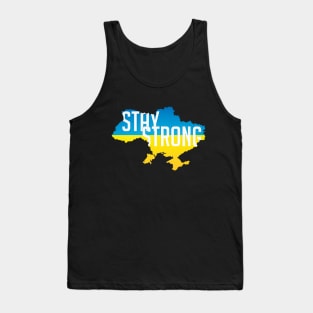 Ukraine map Stay Strong Tank Top